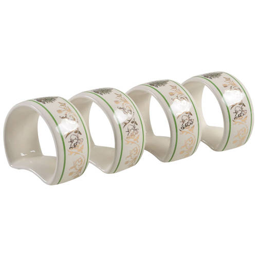 Christmas Tree Gold Collection Napkin Ring - Set of 4