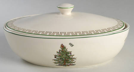 Christmas Tree Gold Collection 250th Anniversary 1 Qt  Oval Covered Casserole