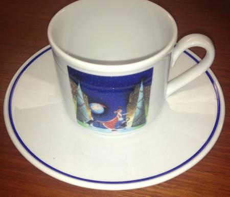 Auntie Claus Flat Cup & Saucer Set