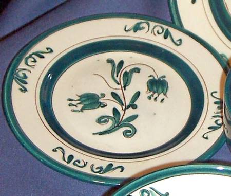 Tulip Teal Salad Plate