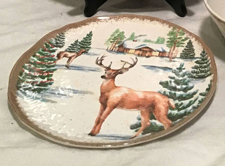 Winter White Melamine Salad Plate