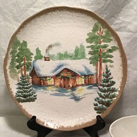 Winter White Melamine Dinner Plate