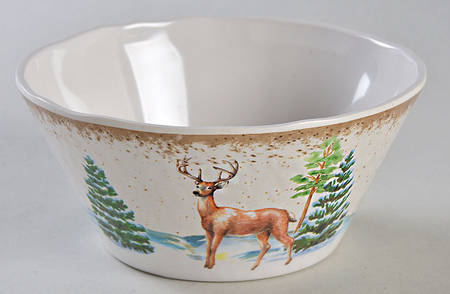 Winter White Melamine Soup/Cereal Bowl