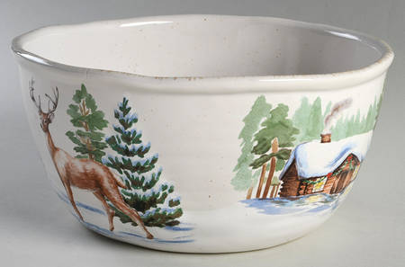 Winter White 10" Round Serving Bowl