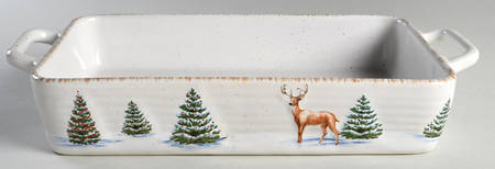 Winter White 15" Rectangular Baker