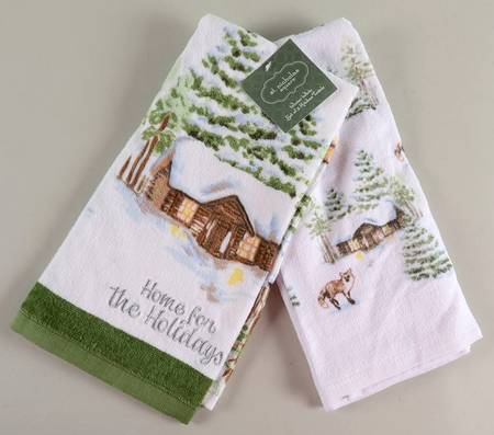 Winter White Cloth Kitchen Towel (Set of Motifs 1 & 2)