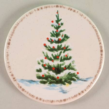 Winter White Cork Back Round Coaster