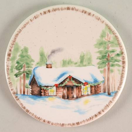 Winter White Cork Back Round Coaster