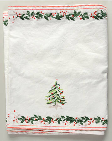 Holly and Pine (Holly Vine Border) 14" x 84" Cloth Table Runner