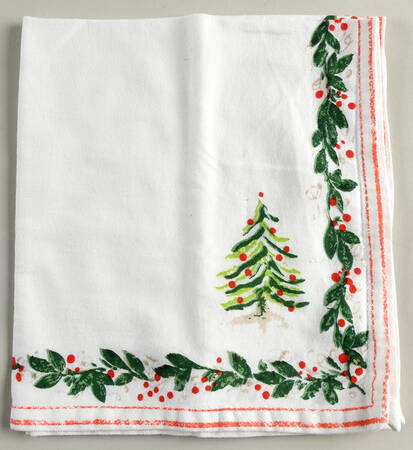 Holly and Pine (Holly Vine Border) Cloth Napkin