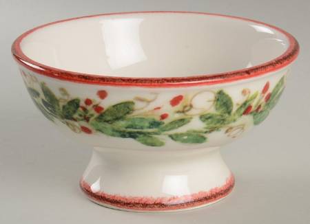 Holly and Pine (Holly Vine Border) Fruit/Dessert (Sauce) Bowl