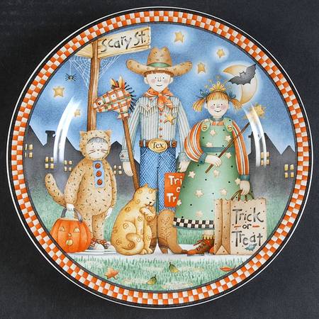 Spooky Town Salad Plate