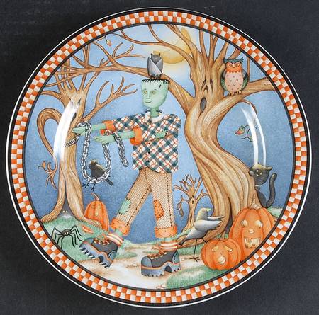 Spooky Town Salad Plate