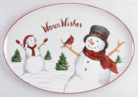 Yuletide 20" Oval Serving Platter