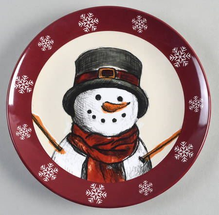Yuletide Melamine Salad Plate