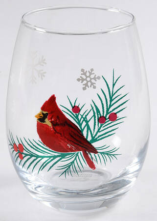 Yuletide Glassware Stemless Wine