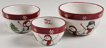 Yuletide (3 Piece) Nesting Bowl Set (3", 4", 5")