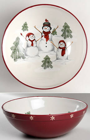 Yuletide 10" Large Salad Serving Bowl