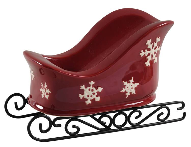 Yuletide Sleigh Shaped Wine Holder