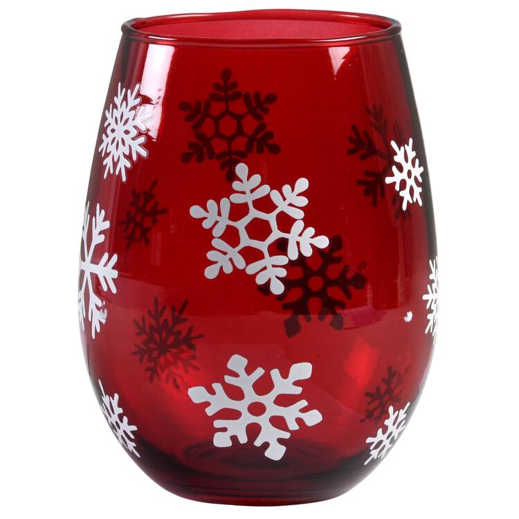 Yuletide Glassware Stemless Wine
