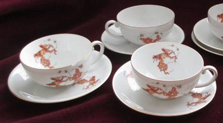 03592 Footed Cup & Saucer Set