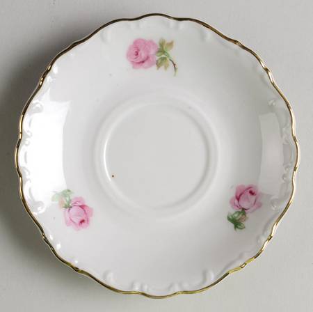 Meissen Rose Saucer for Demitasse Cup