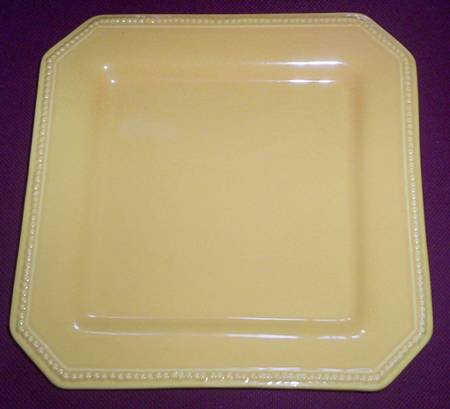 Yellow Pearl Square Luncheon Plate