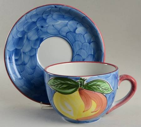 Fruits Oversized Cup & Saucer Set