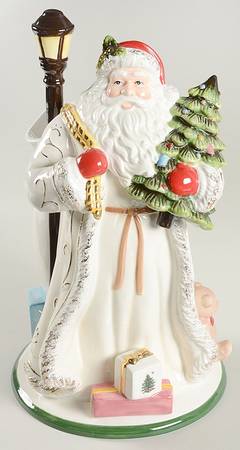Christmas Tree Santa Figural Vase