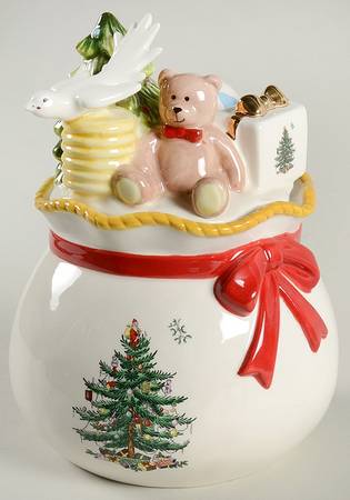 Christmas Tree Figural Candy Box & Lid
