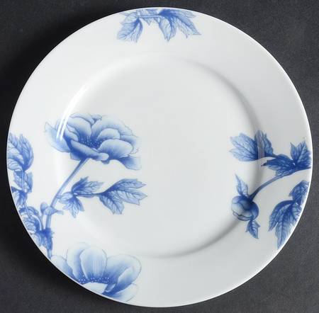 Blue Peony Salad Plate
