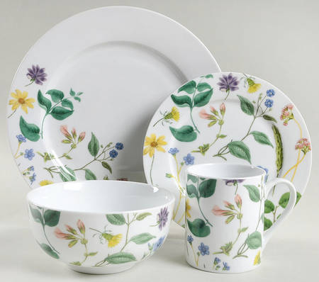 Flower Journal 4 Piece Place Setting
