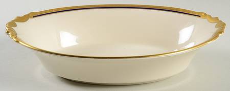 Wayne Navy Blue 10" Oval Vegetable Bowl