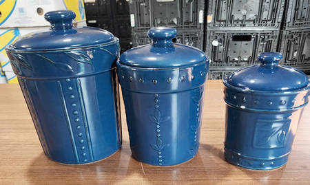 Sorrento Indigo (3 Piece) Canister Set (Box Set)