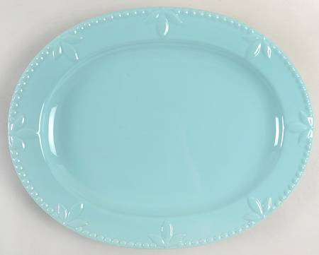 Sorrento Aqua 14" Oval Serving Platter