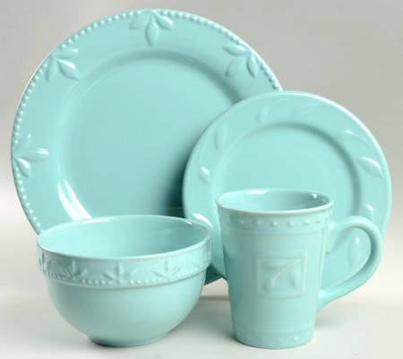 Sorrento Aqua 4 Piece Place Setting