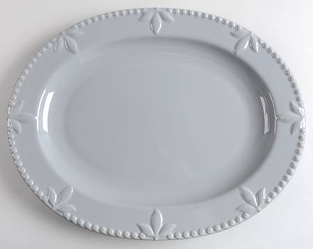 Sorrento Gray 14" Oval Serving Platter