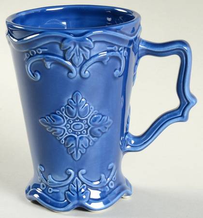 Fancy Scroll Cobalt Blue Mug