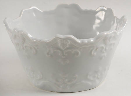 Fancy Scroll Gray Soup/Cereal Bowl