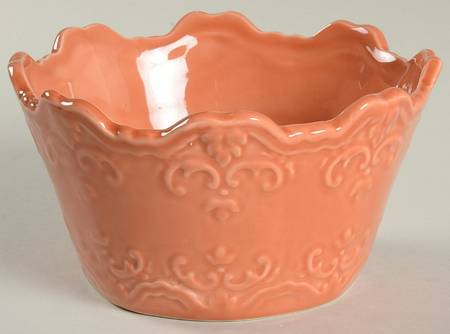 Fancy Scroll Terra Cotta Soup/Cereal Bowl