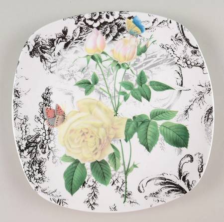 Rose Toile (Porcelain) Square Salad Plate