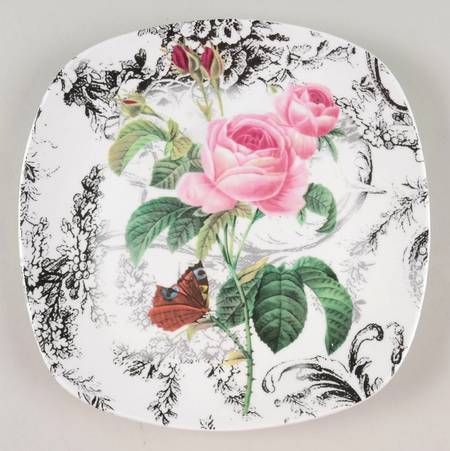 Rose Toile (Porcelain) Square Salad Plate
