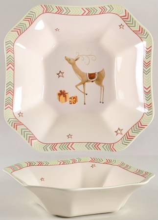 Christmas Jubilee 9" Square Serving Bowl