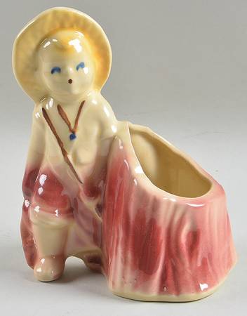 Planters Fishing Boy Planter