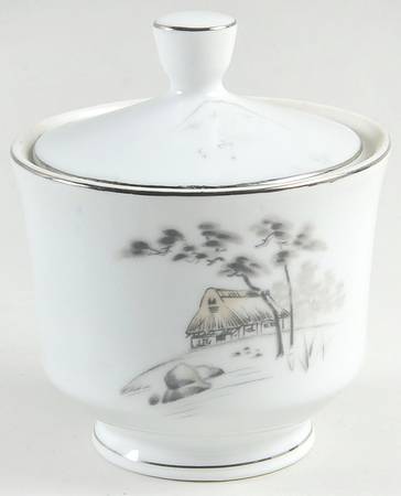 Mt Fuji Rim Shape Sugar Bowl & Lid
