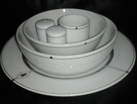 American Airlines (All Silver) Coupe Cereal Bowl