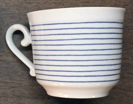 Monaco (Blue Stripes) Flat Cup