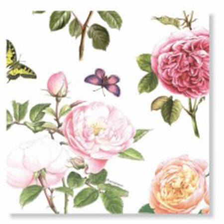 Roses Package of Paper Beverage Napkins