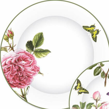 Roses (Pack of 16) Paper Dinner Plates