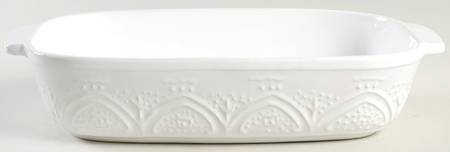 SWZ8 White 13"  Rectangular Baker by Sweet Ceramics (La Ceramica d'Italia)